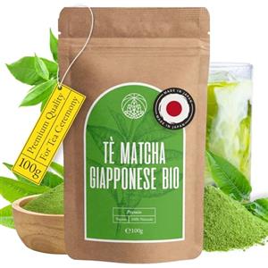 Monte Nativo The Matcha Polvere Biologica Giapponese Monte Nativo (100g) - Te Verde Matcha Tea - Infusi per la tazza di tè più deliziosa - Raccolte ed Essiccate Delicatamente - Una sana alternativa al caffè