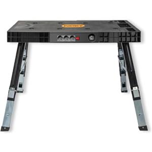 Fuxtec Banco da lavoro universale pieghevole 5in1 FUXTEC FX-WB - multifunzione: banco di lavoro, trabattello, cavalletto telescopico, rullo trasportatore e tavola a rulli per officina