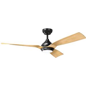reiga 132CM Ventilatore da Soffitto con Motore CC Luce LED Dimmerabile, 3 Pale Dipinte a Mano, Timer, Funziona con Alexa WIFI Smart APP e Telecomando