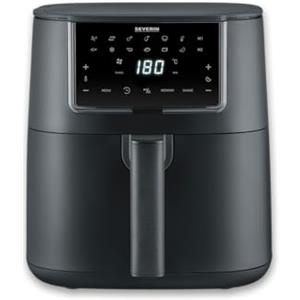SEVERIN Friggitrice ad Aria Calda XXL, 1700W, 7 Litri, Display Touch, 12 Programmi, Mantenimento Caldo, Funzione Memoria, Rivestimento Ceramica, 29,0 x 38,7 x 31,0 cm, Nero - FR 2462