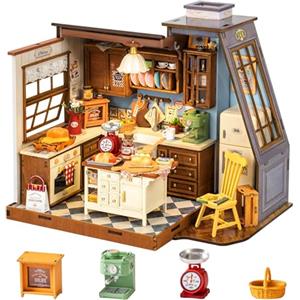 Rolife Miniature Casa - Kit Casa in Miniatura DIY Cucina da Forno, Modellismo da Costruire Adulti Casa delle Bambole in Legno Puzzle 3D per Adolescenti