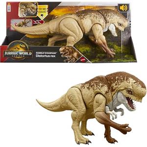 Mattel Jurassic World La Rinascita - Action Figure Dinosauro Cattivo Ruggito Devastante 55 cm con 2 Mosse d'Attacco