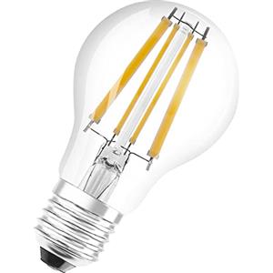 OSRAM LED BASE Classic A100 - Lampade a Filamento Chiaro E27, Bianco Freddo, 11W, Sostituzione per 100W, Scatola da 3