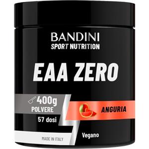 Bandini® EAA 400 g Powder - Con 9 Amminoacidi Essenziali Fermentati e Ramificati BCAA 2:1:1 - Essential AMINO in Polvere - Recupero Muscolare - Intra Pre Post Workout - EAAs 100% Vegan Gusto Anguria