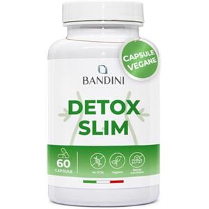 Bandini® DETOX SLIM 60 Capsule Vegan | Drenante, Antiossidante, Depurativo, Detossificante per Fegato e Intestino | Complesso di Estratti Vegetali: Bromelina, Tarassaco, Pilosella, Betulla
