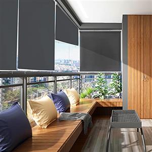 ACXIN Tenda da sole verticale, 140 x 240 cm, per balcone, terrazza, giardino, protezione solare e dal vento, resistente alle intemperie, antracite