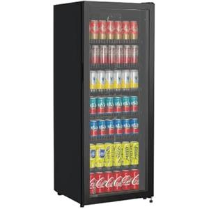 METRO Professional Frigorifero per Bevande GSC4240 con Porta in Vetro, 237 L, 110 W, 220-240 V, Illuminazione a LED, 6 Ripiani Regolabili, con Serratura