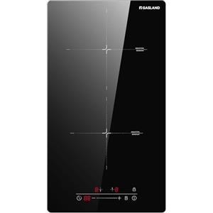 GASLAND IH30BF Piano cottura a induzione da 30 cm, 2 zone di cottura, piano cottura elettrico autonomo con controllo touch a cursore, PowerBoost, blocco per bambini, 3500W (senza spina)