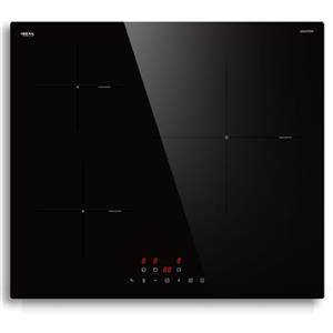 STARCHARTS Piano Cottura a Induzione 3 Fuochi Incassabile con Funzione Boost, 59cm 6680W, Piano Cottura Elettrico con Vetro Italy ILVA, Blocco Bambini, Funzione Pausa, 9 Livelli di Potenza, Timer