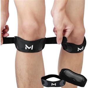 AOOSU Tutore Ginocchio Rotulea, 2pezzi Ginocchiera Rotulea Regolabile, Cinturino al Ginocchio Regolabile, per Calcio, Basket