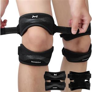 AOOSU Tutore Ginocchio Rotulea, 2pezzi Ginocchiera Rotulea Regolabile, Cinturino al Ginocchio Regolabile, per Calcio, Basket