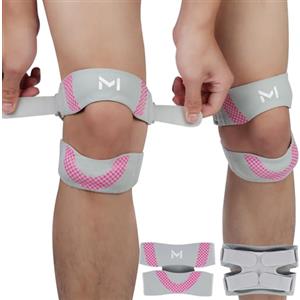 AOOSU Tutore Ginocchio Rotulea, 2pezzi Ginocchiera Rotulea Regolabile, Cinturino al Ginocchio Regolabile, per Calcio, Basket