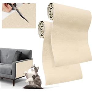 Yokuni 2 Pezzi Tiragraffi Divano - 200 x 40 cm Tiragraffi per Gatti Divano, DIY Antigraffio per Gatti, può Essere Ritagliato, Proteggi Divano Graffi Gatto per Divani, Porta e Muro