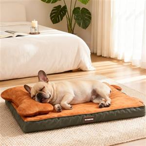 CJYMMFAN Cuccia Ortopedica per Cani con Cuscino Rimovibile, Lettino Lavabile Memory Foam a Forma Cassetta Uova, Impermeabile Letto per Supporto Testa e Articolazioni, Cuccia cane Interno con Base Antiscivolo