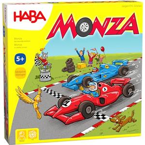 HABA Monza Azienda Bambino-Corsa su Vassoio Gioco Strategico e Tattico-Auto in Legno-2 a 6 Giocatori-5 Anni e Più, 302204
