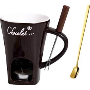 Generico Vaso per Fonduta di Cioccolato, Pentola Scalda Cioccolato in Ceramica, Tazzas per Sciogliere Il Burro, Vaso per Fondere per Dessert al Formaggio