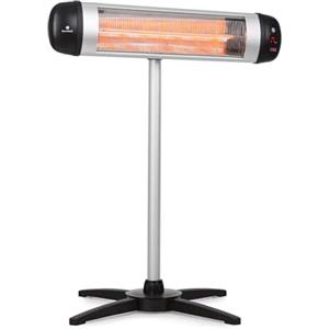 Blumfeldt Stufa Elettrica Basso Consumo, Stufa Elettrica 2500W, Termosifone Elettrico per Esterni, Termoconvettore Elettrico da Parete, Protezione IP34, Riscaldamento Infrarossi, No CO2