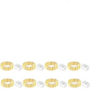 Sprifityy Stringa Luci LED a Batteria, 2M 20 LED 3 Modalità Lucine LED Decorative a Batteria, Filo di Rame Flessibile DIY, per Festa, Matrimonio, Natale, Stanza, Decorazione Luminosa (8)