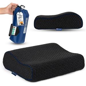 Marcolumb Cuscino da viaggio - Supporto ergonomico per il collo da campeggio in memory foam con federa termoregolante - Borsa da viaggio impermeabile inclusa