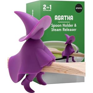 OTOTO Poggiamestolo Silicone - Poggia Mestolo per Piano Cottura - Gadget Cucina Divertenti per Pentola Senza BPA, Porta Mestolo (Agatha)