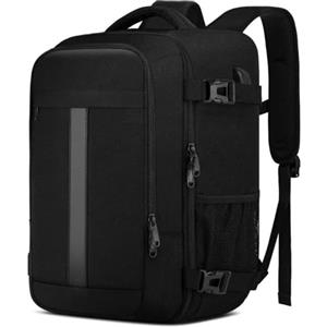 PUSLOM Zaino Ryanair 40x20x25 Zaino da Viaggio Aereo Bagaglio a Mano 20L Piccolo Borsa da Cabina per Uomo Donna Zaini Casual 14 Pollici Zaino Porta PC con Caricatore USB per Scuola Lavoro Trekking, Nero