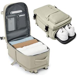 BJLFS Borse da Cabina per Ryanair 40×20×25 Bagaglio a Mano Easyjet Borsa Zaino da Viaggio, Zaino da trekking,Zaino Casual per laptop,Grigio Marrone\