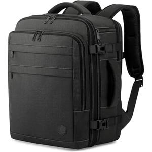 VANKEV Zaino da Viaggio Aereo per Ryanair EasyJet Eurowings Wizz Air Espandibile 40x30x20 a 40x30x25, 24L a 30L, Bagaglio a Mano Per Viaggi Adatta a Laptop da 15,6 Pollici grigio scuro