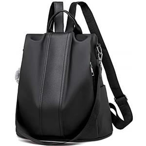shepretty Zaino Donna antifurto Borsa Tracolla Colorato Zainetto Viaggio Daypack, Nero-8888-1