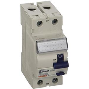 GEWISS - GWD4617 - Interruttore Differenziale Puro - Idp Na - 2P 25A Tipo AC Istantaneo Idn=0,03A 230V - 2 Moduli