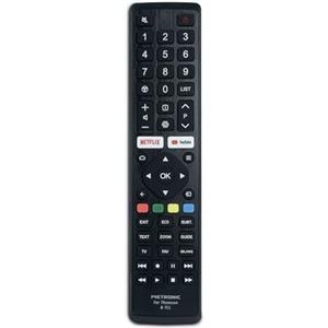 Metronic 495349 Telecomando Sostitutivo Universale per Control tutti TV Compatibile Marca Thomson e TCL con Tasti Netflix/Prime-Video, Smart Televisore - Nero