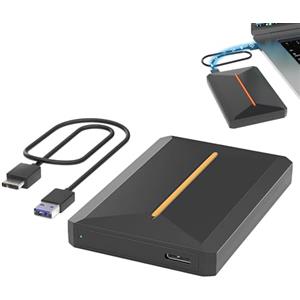 CHENRI High-Speed Compact External Hard Drive, 2TB Unità a Stato Solido Esterna ad alta velocità, Fino a 5GBPS, compatibile con 2,5 pollici SATA HDD/SSD, Portatile Esterne per backup, giochi (Nero, USB3.0)