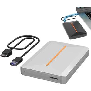 CHENRI High-Speed Compact External Hard Drive Enclosure, Case SSD/HDD Hard Disk Esterno da SATA 2.5'' a USB 3.0 Gen 1, Fino a 5GBPS, Portatile Case Esterno Compatibile per SSD da 2,5 Pollici (Bianco, USB3.1)