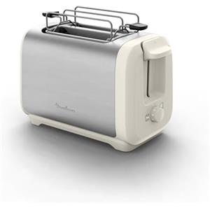 Moulinex Subito, Tostapane a 2 Scomparti con Scalda Brioche, Tostatura Veloce, Risparmio Energetico, Rifiniture Inox, LT5S1AK