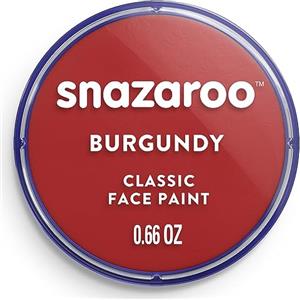 Snazaroo - Pittura Per Viso e Corpo, Trucchi da Viso per Travestimenti, per Bambini e Adulti, 18ML, Colore Burgundy