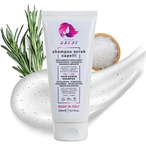 LE PERLE DI D.A.F.N.E Le Perle di Dafne - 200 ml Shampoo Scrub Cuoio Capelluto con Granuli di Silica e Aloe Vera - Esfolia e Idrata, Elimina Cellule Morte e Stimola la Crescita dei Capelli, con olio di rosmarino