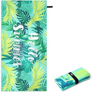 Pameil Telo Mare Microfibradi 100x200 cm, Asciugamani Microfibra e Resistente Alla Sabbia, Telo Palestra Leggero e ad Asciugatura Rapida Adattoper Spiaggia, Palestra, Viaggi, Sauna