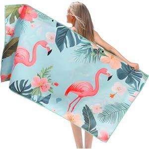 Pameil Telo Mare Grande Microfibradi 90x180 cm, Asciugamani Microfibra e Resistente Alla Sabbia, Telo Palestra Leggero e ad Asciugatura Rapida Adattoper Spiaggia, Palestra, Viaggi, Sauna