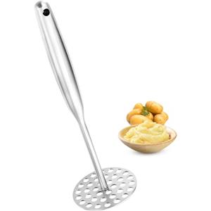 Cozy Inviting Schiacciapatate in Acciaio Inox, Lavabile in Lavastoviglie, Schiaccia Patate In Acciaio Per Purea Di Patate, Marmellata, Verdura, Frutta (25.3 x 8.7 cm)