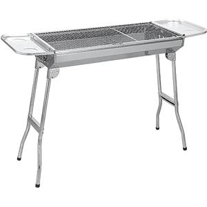 SunJas Barbecue a Carbone Portatile Barbecue Grill Pieghevole in Acciaio Inossidabile Barbecue a Carbonella per 5-10 Persone (110*33.5*71.5 CM)