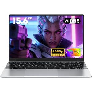 NAIKLULU 15.6 Pollici 2026 PC Portatile i5 7Y54 Processore (1,2 a 3,2 Ghz), 16GB RAM 512GB SSD Laptop Computer Portatile, Tastiera Retroilluminata/Webcam/Touchpad/5000Mah