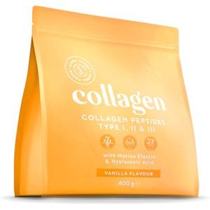 Alpha Foods Collagene in Polvere | Collagen Peptides Idrolizzato Puro con Acido Ialuronico | Integratore Collagene da Bere | Colageno Donna e Uomo | Vaniglia | 400g | Alpha Foods