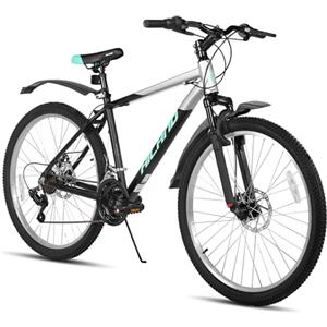 HH HILAND HILAND Mountain Bike 29", 18 Velocità, MTB con Forcella Ammortizzata, Telaio in Alluminio e Freni a Disco, per Uomo e Donna, Colore Nero