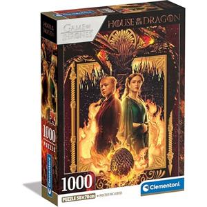 Clementoni Puzzle House Of The Dragon - 1000 Pezzi - Puzzle Adulti, Poster Incluso, Serie Tv, Divertimento Per Adulti, Made In Italy, 39903