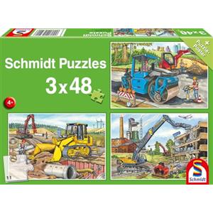 Schmidt Spiele 56520-Puzzle per bambini, 3 x 48 pezzi, Multicolore, 56520