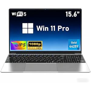 FUNYET Computer Portatile, 2026 Laptop da 15,6 pollici, 16 GB RAM 256 GB SSD, Pentium Gold 4425Y, IPS FHD 1920 x 1080 Notebook, chiusura a 180°, 5000 mAh, slot per scheda TF, studente