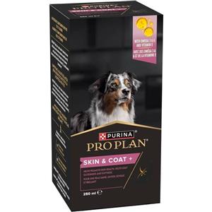 Purina Pro Plan Supplemento Skin & Coat per Cani - 250 ml, Nutriente per Pelle e Pelo con Omega-3 e Omega-6