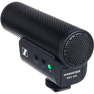 Sennheiser MKE 400 MKII - Microfono Direzionale Shotgun Supercardioide con Antivento e Sensibilità Regolabile