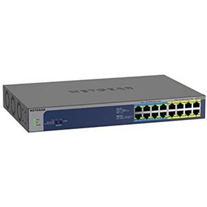 Netgear Switch PoE 16 porte Gigabit Ethernet Unmanaged (GS516UP) - con 8 PoE+ e 8 PoE++ a 380 W, montaggio su rack/desktop e assistenza a vita ProSAFE