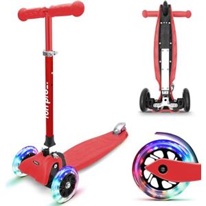 Fun Pro ONE Roller, il monopattino sicuro di alta qualità per bambini di 3 anni, ruote LED, pieghevole, per bambini piccoli maschi e femmine, monopattino per bambini, 3 4 5 6 anni