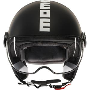 Momo Design CASCO JET FGTR CLASSIC MOMO E2206 MONO MATT BLACK/WHITE MOMO DESIGN : Taglia Int - S